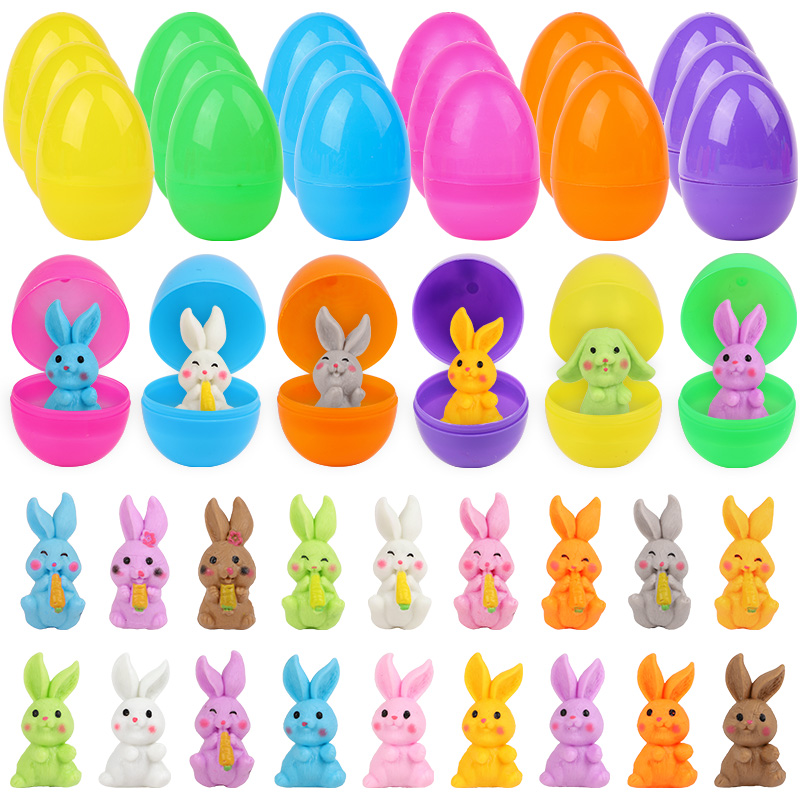 Party Games Easter Egg - 24개의 토끼 모양 부활절 달걀, 어린이