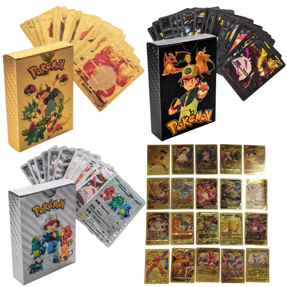 Party Games In Spanish - 55개 포켓몬 카드 Vmax GX 골드