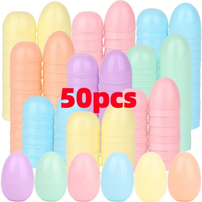 Party Games Easter Egg - 50개 마카롱 색상 부활절 달걀 플라스틱