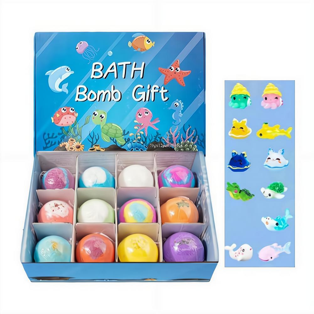 Party Games Bomb - 12개입 어린이용 입욕제, 깜짝 바다 동물