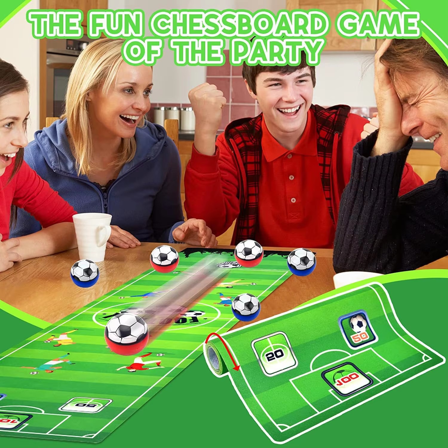 Party Games Multiplayer - 휴대용 보드 게임 축구 장난감 매트