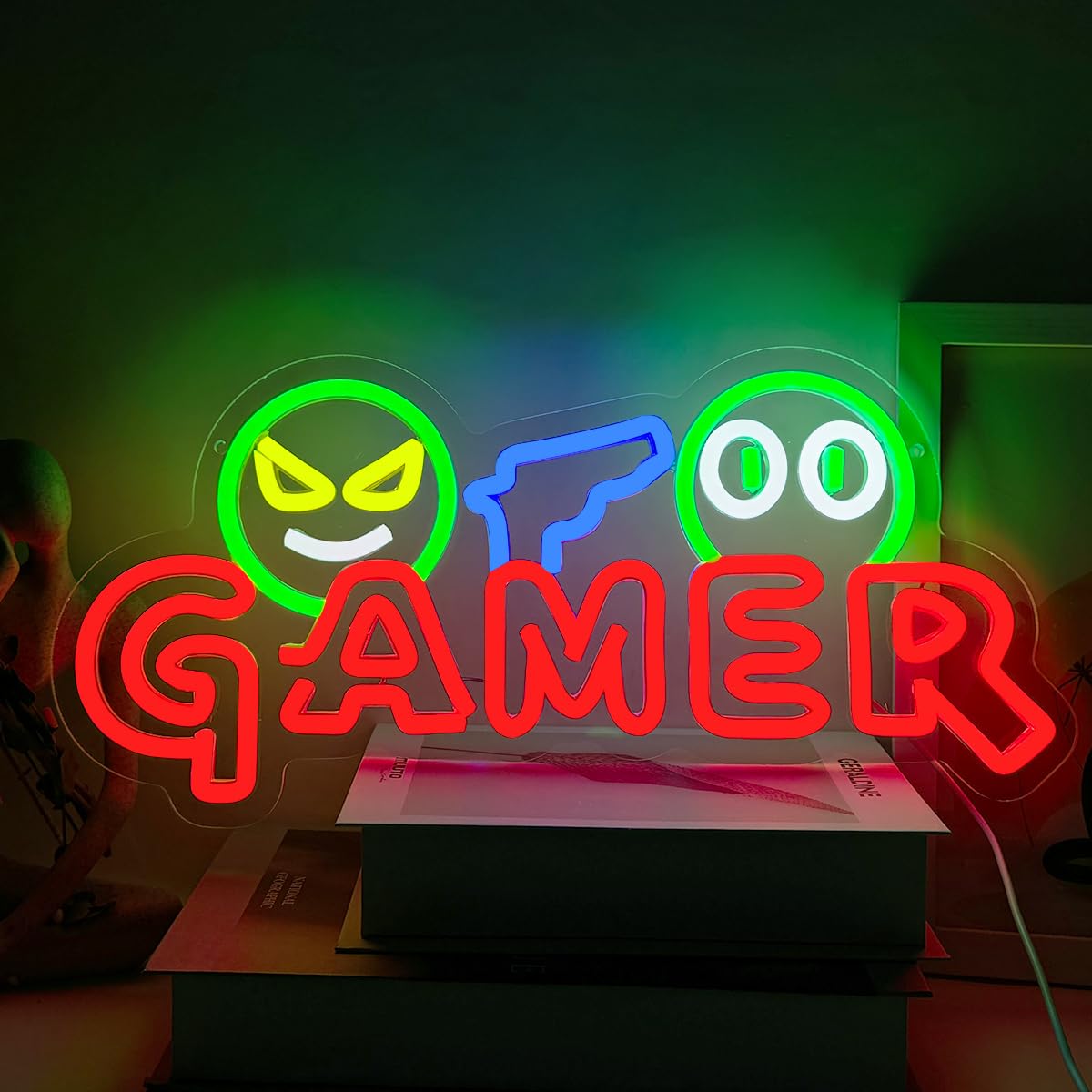 게이머 네온사인 LED 벽등 맞춤형 다채로운 게임 네온 - Party Games Baby Shower 리뷰 및 가격
