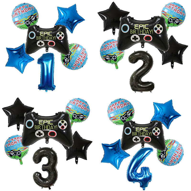 6pcs 게임패드 소년 게임 포일 헬륨 풍선 생일 테마 - Party Games Baby Shower 리뷰 및 가격