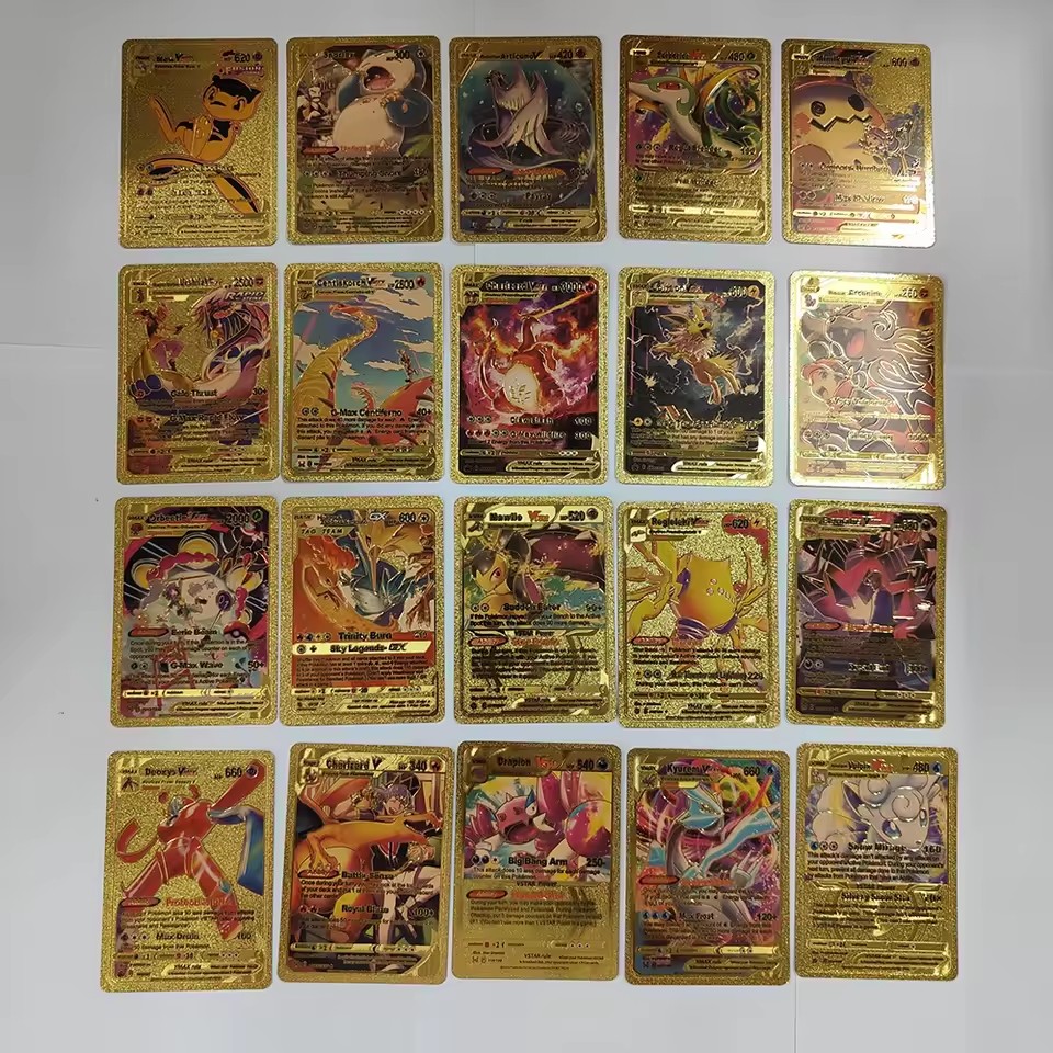 새로운 55개 포켓몬 카드 Vmax GX 골드 포일 플 - Party Games In Spanish 리뷰 및 가격