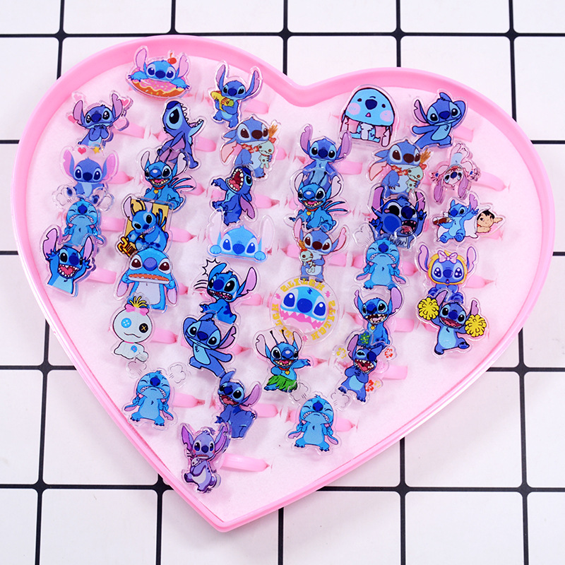 스티치 아크릴 반지 10/20pcs 카와이 리로 스티치 - Party Games Children 리뷰 및 가격