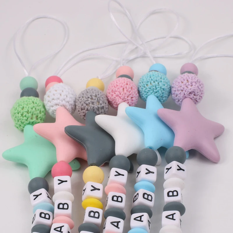 새로운 맞춤형 이름 아기 Teether 팔찌 식품 학년 - Party Games Baby Shower 리뷰 및 가격