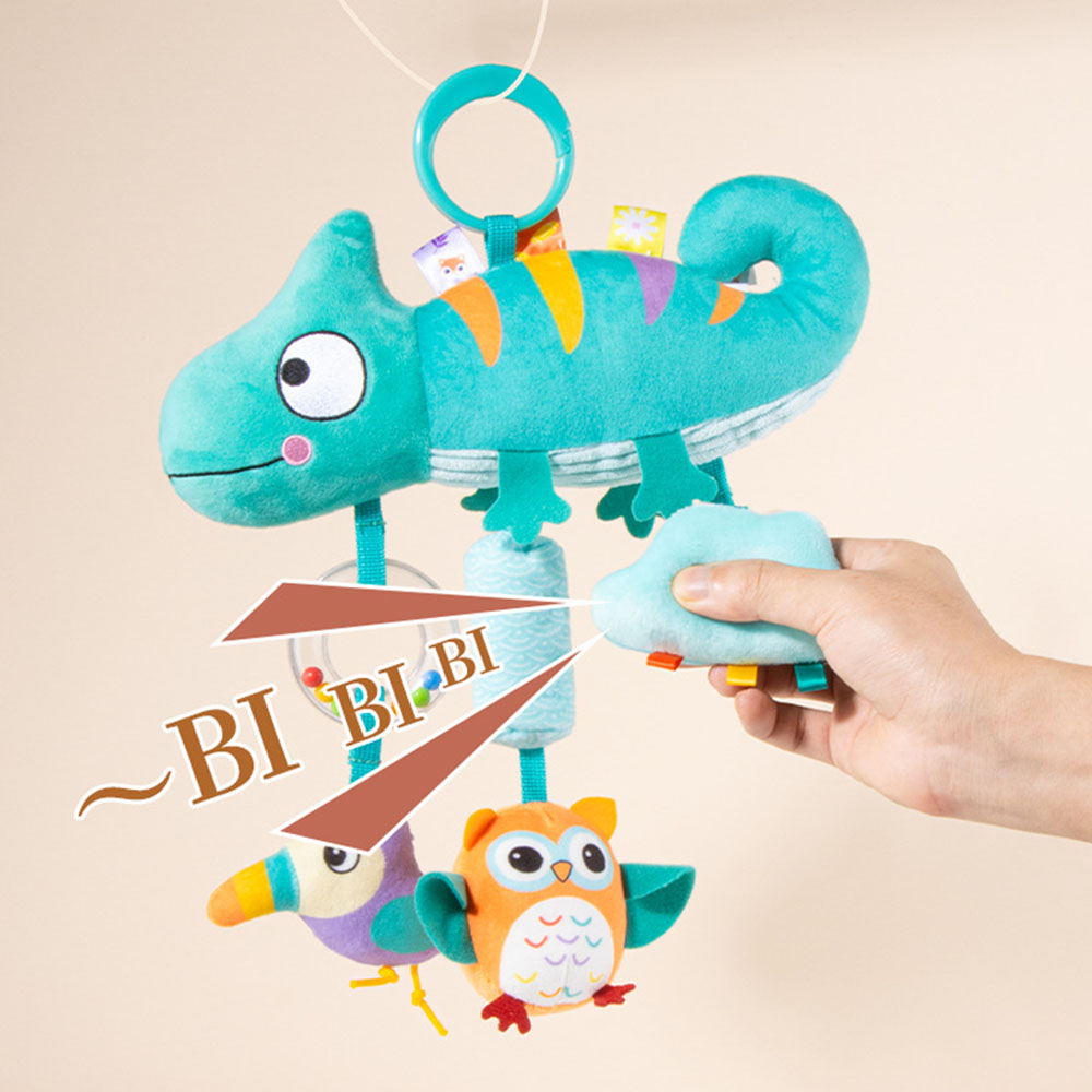 부드러운 만화 동물 모양의 딸랑이 장난감, 감각 발달  - Party Games Baby Shower 리뷰 및 가격