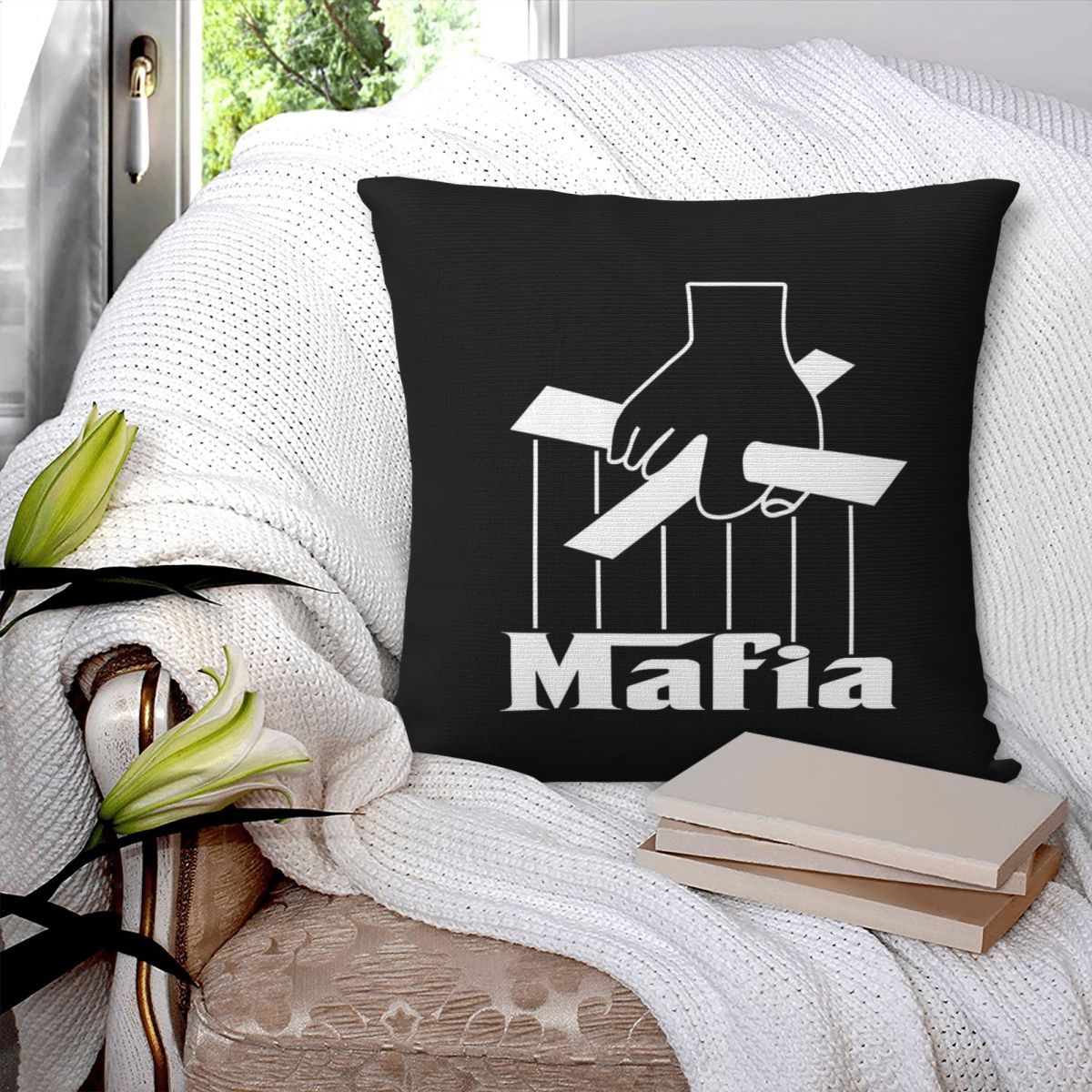 마피아 파티 게임 사각 베개 커버 폴리에스테르 리넨 벨 - Party Games Mafia 리뷰 및 가격