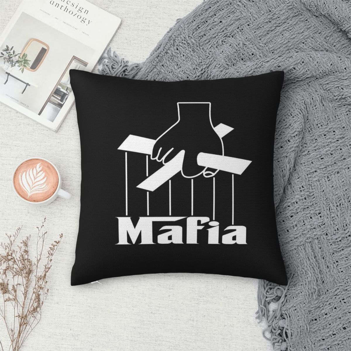 마피아 파티 게임 사각 베개 커버 폴리에스테르 리넨 벨 - Party Games Mafia 리뷰 및 가격